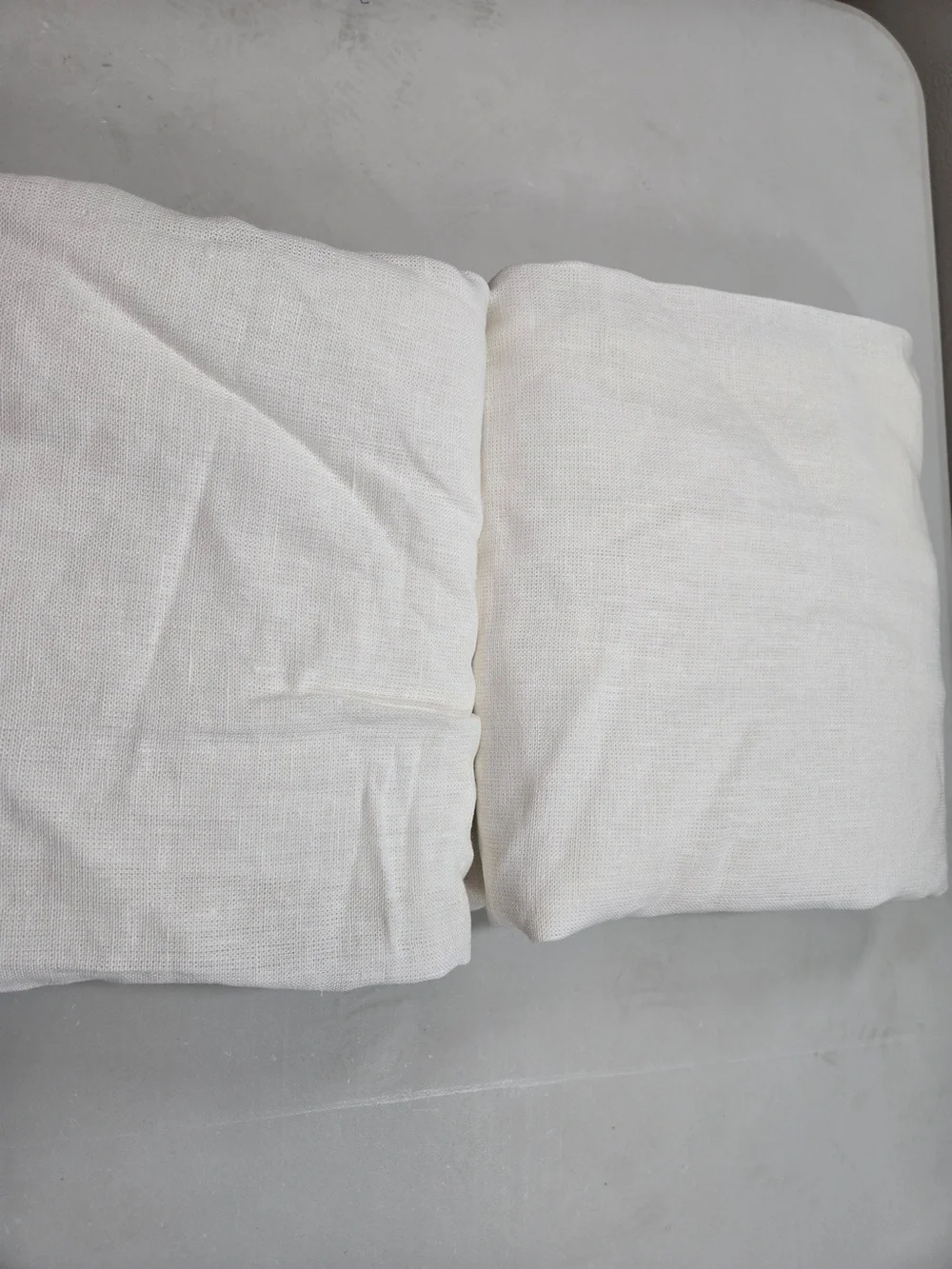 QUINCE Set Of 2 48x96 Heavyweight European Linen Curtains White 0086